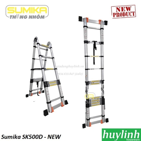 Thang nhôm rút đôi chữ A Sumika SK500D New - 5 mét