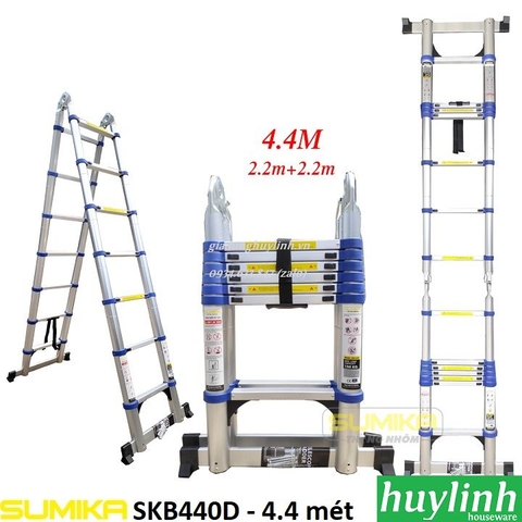 Thang nhôm rút đôi chữ A Sumika SKB440D - 4.4 mét