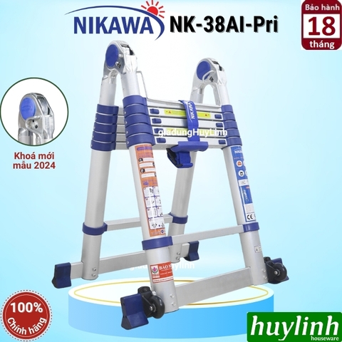 Thang nhôm rút đôi chữ A Nikawa NK-38AI PRI - 3.8 mét