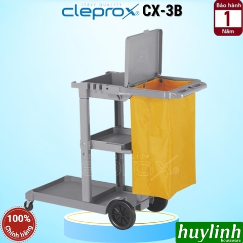 Xe đẩy dọn phòng khách sạn, resort CleproX CX-3B - 68 lít