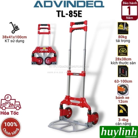 Xe đẩy hàng 2 bánh rút gọn Advindeq TL-85E - Tải trọng 85kg