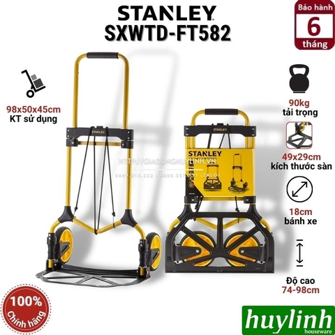 Xe kéo đẩy hàng 2 bánh Stanley SXWTD-FT582 - tải trọng 90kg