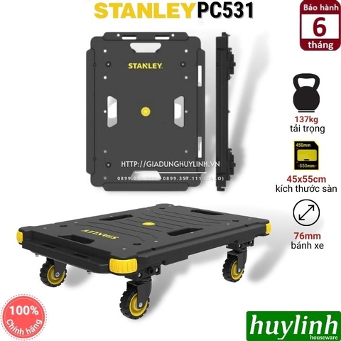 Xe kéo đẩy hàng gấp gọn Stanley SXWTD-PC531 - tải trọng 137kg