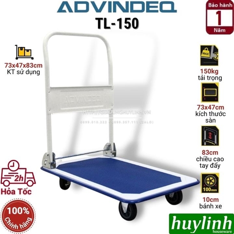 Xe đẩy hàng sàn thép Advindeq TL-150 - (170 - 200kg)