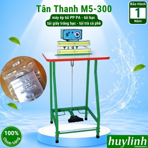 Máy hàn miệng túi đạp chân Tân Thanh M5-300 - má đồng - dao sọc caro