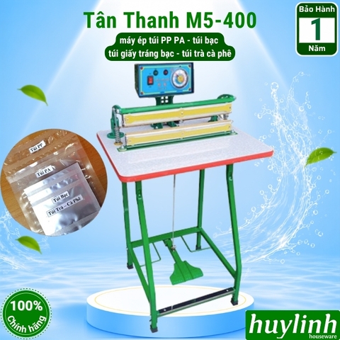 Máy hàn miệng túi đạp chân Tân Thanh M5-400 - Má đồng - dao sọc caro 38cm