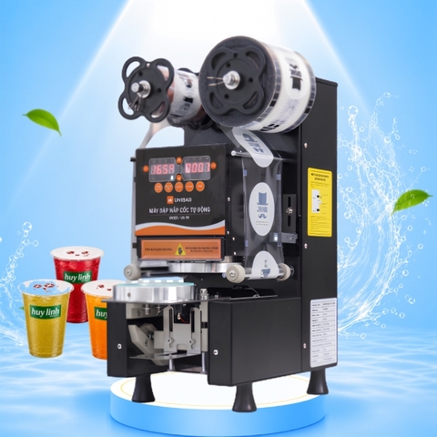 Máy dập ép miệng cốc ly tự động Unibar UB-99 (UBSK-99) - ép ly dưới 700ml