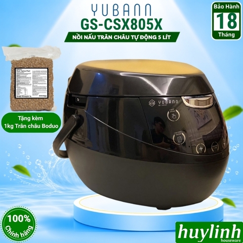Nồi nấu trân châu tự động đa năng Yubann 5 lít GS-CSX805X - Tặng 1kg trân châu Boduo