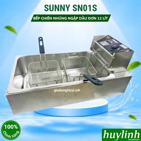 Bếp chiên nhúng đơn ngập dầu Sunny SN01S - Dung tích 12 lít - 2 rổ chiên