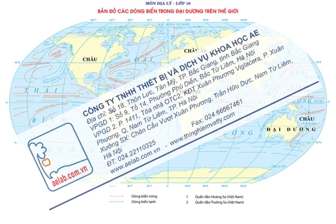 Bản đồ các dòng biển trong đại dương trên thế giới