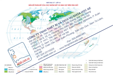 Bản đồ phân bố của các nhóm đất và sinh vật trên Trái Đất