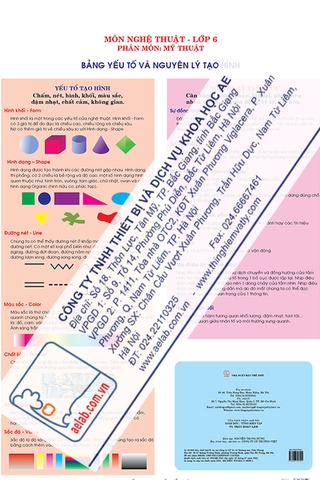 Bảng yếu tố và nguyên lý tạo hình (Tranh giấy)