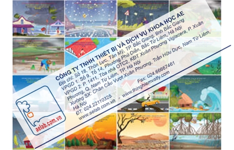 Bộ thẻ về thiên tai, biến đổi khí hậu (Tranh giấy)