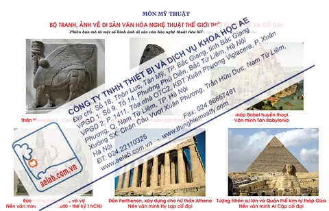 Bộ tranh/ ảnh về di sản văn hóa nghệ thuật thế giới thời kì Tiền sử và Cổ đại