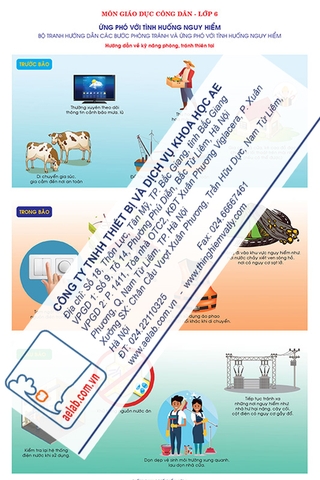 Bộ tranh hướng dẫn phòng tránh và ứng phó với các tình huống nguy hiểm (Tranh giấy)