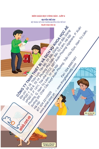 Bộ tranh thể hiện các nhóm quyền trẻ em (Tranh giấy)