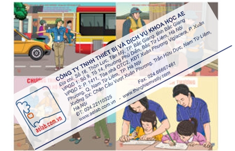 Bộ tranh về các hoạt động thiện nguyện, nhân đạo (Tranh giấy)