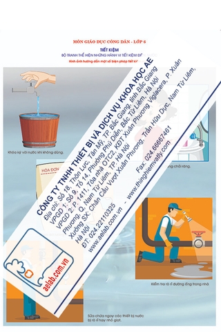 Bộ tranh về thực hiện lối sống tiết kiệm (Tranh giấy )