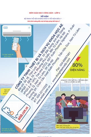 Bộ tranh về thực hiện lối sống tiết kiệm (Tranh giấy )