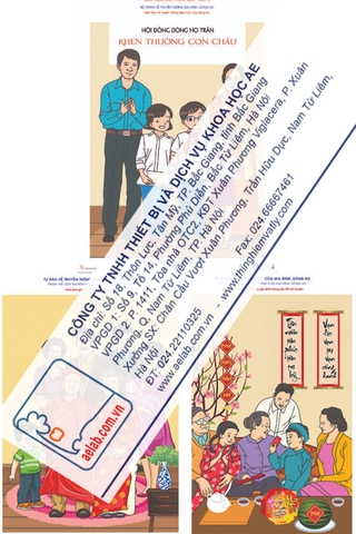 Bộ tranh về truyền thống gia đình, dòng họ (Tranh giấy)