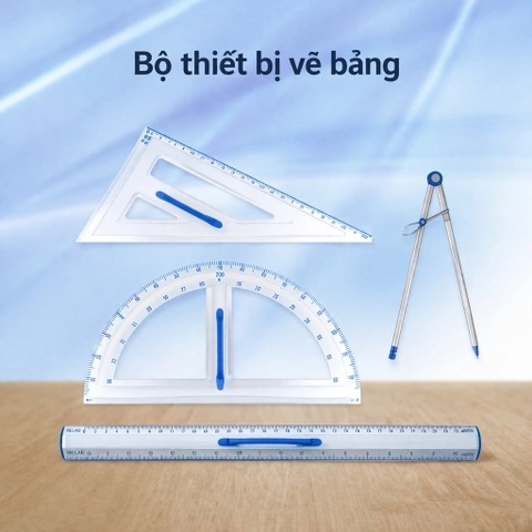 Bộ Thiết Bị Vẽ Bảng Môn Toán - Hình Học
