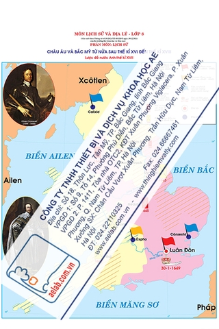 Lược đồ nước Anh thế kỉ XVII (Tranh giấy)