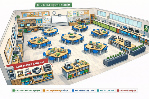 Cấu trúc phòng STEM theo mô hình Trung Quốc