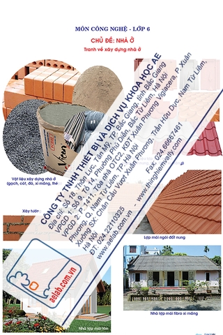 Xây dựng nhà ở (Tranh giấy)