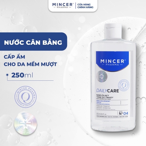 Nước Cân Bằng Cấp Ẩm Cho Da Mềm Mượt Mincer Pharma Daily Care Moisturizing Face Toner Hyaluronic Acid 250ml