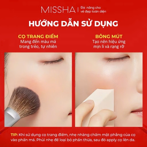 Missha Phấn Má Hồng Cotton Blush 4.2g Mỏng Nhẹ, Bám Màu, Tự Nhiên
