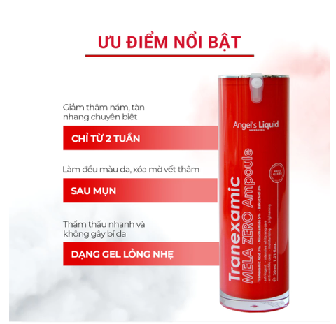 COMBO 3 TUÝP 15ML Kem Dưỡng Giảm Thâm Nám Đặc Biệt ANGEL'S LIQUID Tranexamic Mela ZERO Cream