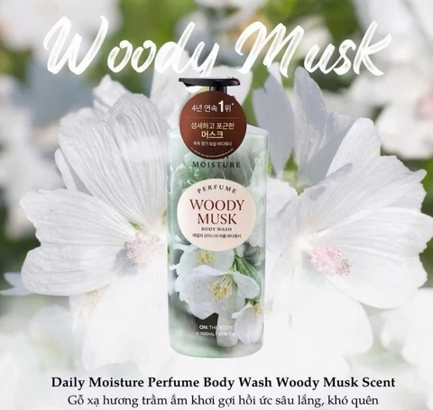 Sữa Tắm Hương Nước Hoa On The Body Daily Moisture Perfume 1100ml Body Wash Lưu Hương 24H