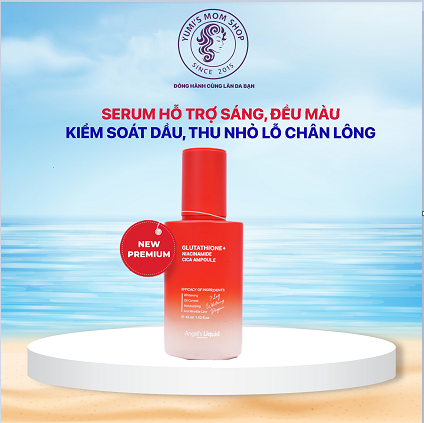 SERUM LÀM TRẮNG, KIỂM SOÁT DẦU & THU NHỎ LỖ CHÂN LÔNG ANGEL'S LIQUID GLUTATHIONE PLUS NIACINAMIDE CICA AMPOULE 45ML