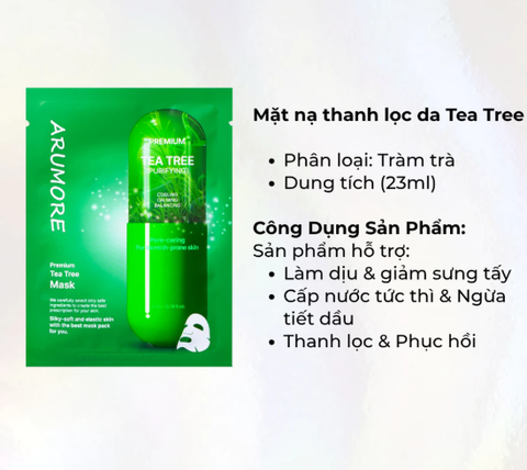 Mặt Nạ ARUMORE Dưỡng Ẩm Làm Sáng Đều Màu Da 23ML