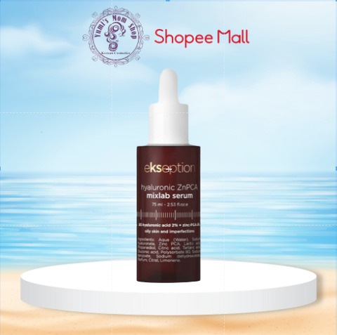 Serum Ekseption Hyaluronic ZnPCA, HA + 1% ZnPCA căng bóng, giảm mụn, kiềm dầu 75ml