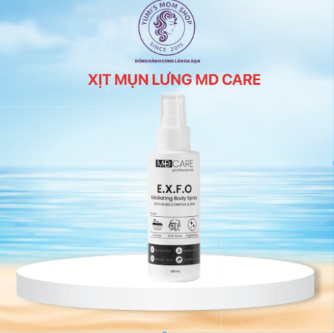 Xịt Tẩy Tế Bào Chết Toàn Thân AHAs & BHA MD CARE Exfoliating Body Spray 100ml