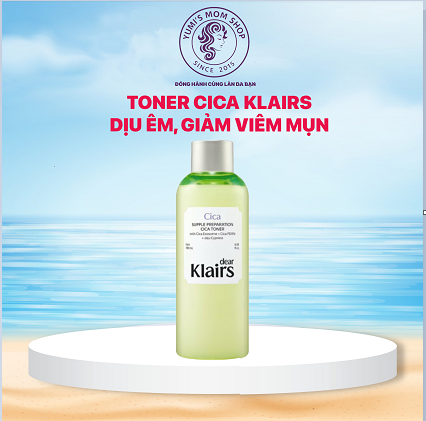 Nước hoa hồng Dear Klairs Supple Preparation Cica Toner 180ml