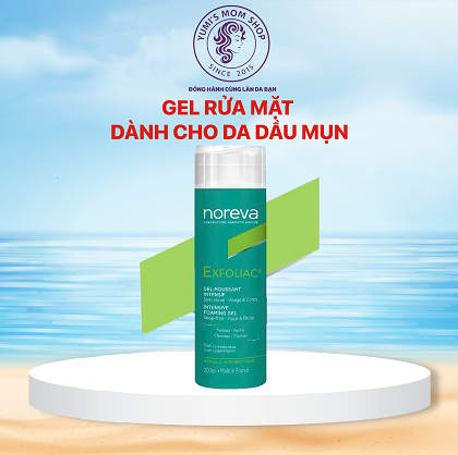 NOREVA sữa rửa mặt cho da dầu mụn NOREVA EXFOLIAC INTENSIVE FOAMING GEL 200ML