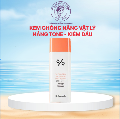 Kem Chống Nắng Vật Lý Nâng Tone Kiềm Dầu Dr.Ceuracle 5α Control No-sebum Sun Lotion SPF50+PA++++50ml