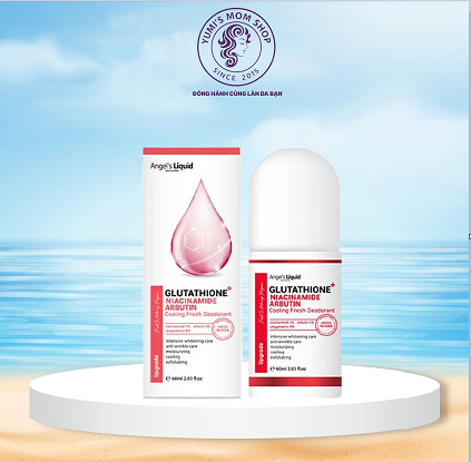 Lăn nách mờ thâm, dưỡng trắng da Angel Liquid Glutathione plus Niacinamide Fresh Deodorant 60ml