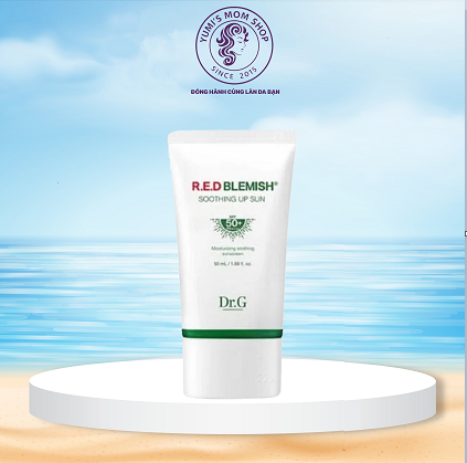 Kem Chống Nắng, Chống Tia Hồng Ngoại, Quang Phổ Rộng Cho Da Mụn Nhạy Cảm Dr.G R.E.D Blemish Soothing Up Sun SPF50+ PA++++ 50ml