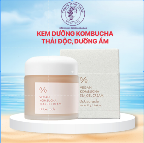 Kem Dưỡng Ẩm, Thải Độc, Trẻ Hóa Da Dr.Ceuracle Vegan Kombucha Tea Gel Cream 75g