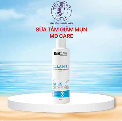 Sữa Tắm Giảm Mụn & Tẩy Tế Bào Chết AHAs & BHA MD CARE Exfoliating Body Wash 200ml
