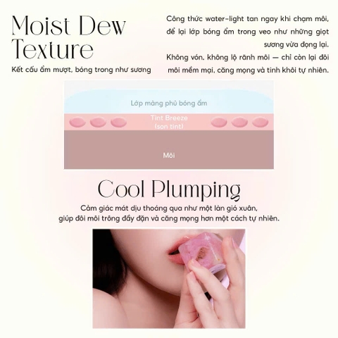 Son Tint Bóng Trong Veo Căng Mọng Aperire Breeze Dewy Tint 4.5g