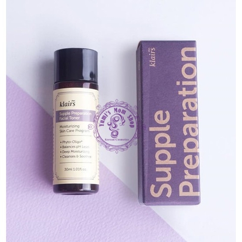 Mini 30ml Nước hoa hồng dưỡng ẩm Klairs Supple Preparation Facial Toner 30ml