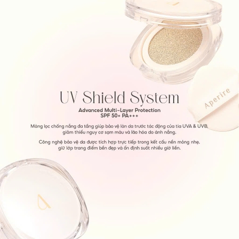 [Mới] Phấn Nước Bắt Sáng Căng Bóng Tự Nhiên Aperire Sheer Breeze Cushion SPF50+/PA+++ 13g