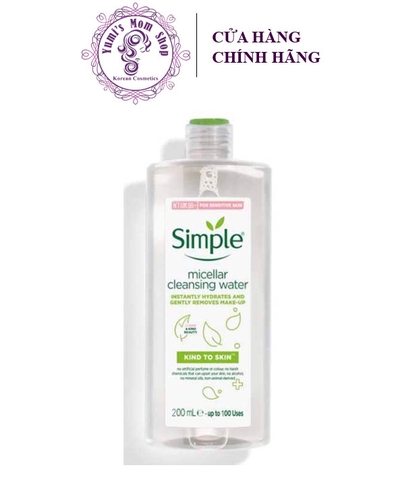 Nước Tẩy Trang Lành Tính Simple Kind To Skin Micellar Cleansing Water 200ml