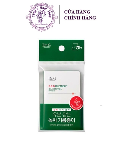 Giấy thấm dầu cho da nhạy cảm Dr.G R.E.D Blemish Oil Control Paper 70pcs