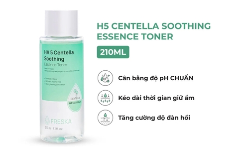 Nước hoa hồng Freska HA 5 Centella Soothing Essence Toner 210ml