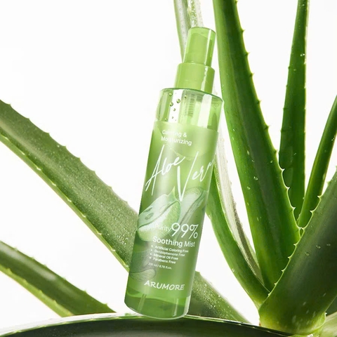 Xịt Khoáng ARUMORE Chiết Xuất Lô Hội Aloe Vera Cấp Ẩm Làm Dịu Da 200ML